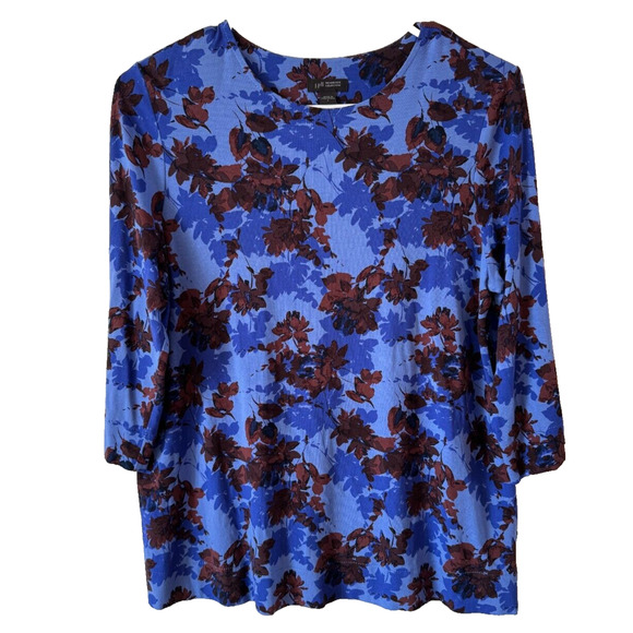 J. Jill Tops - J. Jill Wearever Collection Top Sz Small Women's Floral Stretch 3/4 Sleeve Boho